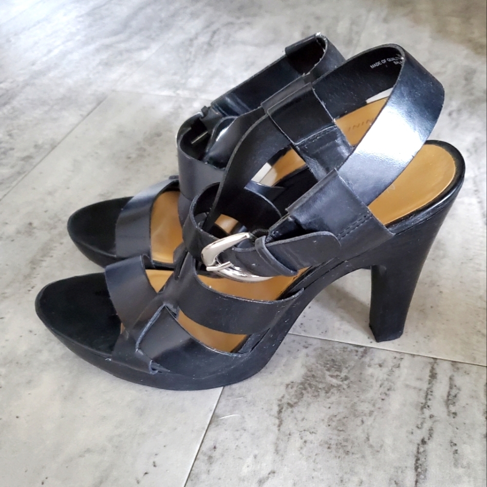 🛑HOST PIC🔥 👠 2/$30   Like new, thick black strappy heels! Nine west, size 8.5
